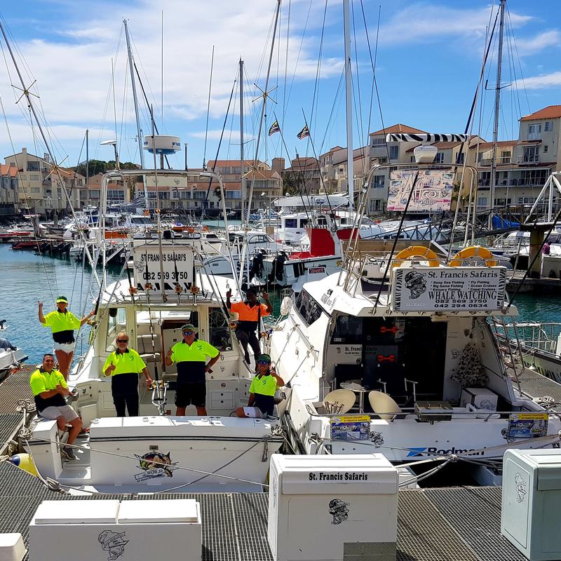 The St Francis Safaris crew in Port St Francis harbour